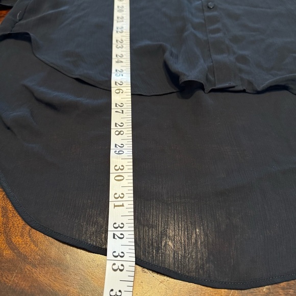 The Limited Women’s Sheer Black Tunic Blouse Long Sleeve Chain Detail Sz M - Picture 11 of 12
